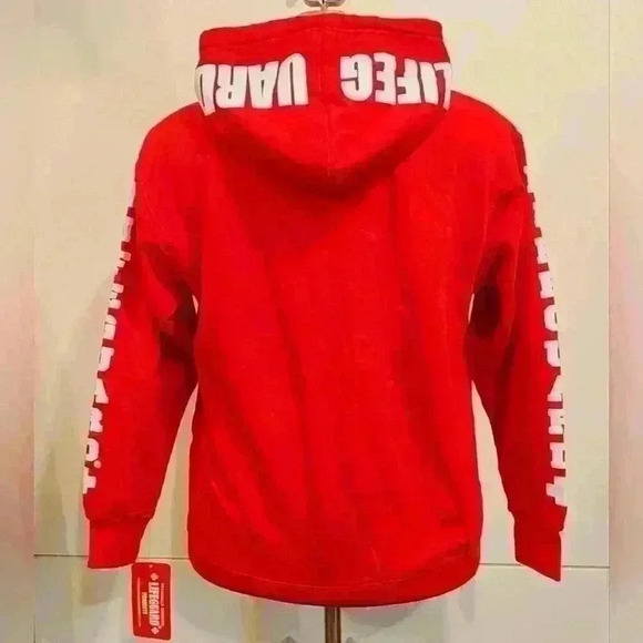 NWT Popularity Products Licensed Red Unisex Lifeguard Hoodie Hooded Sweatshirt - Picture 7 of 12